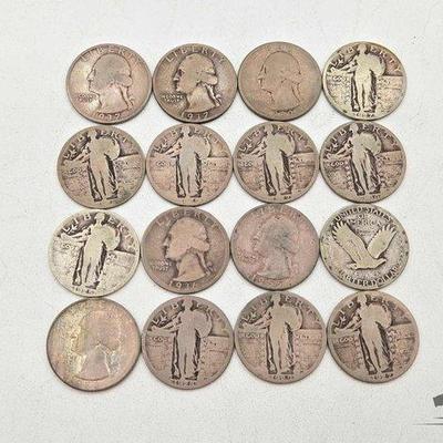 #1541 • (16) Pre 1964 Quarters, 95g
