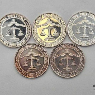 #1110 • (5) .999 1983 Parliament Shield Coins, 1oz
