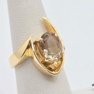 #510 • 14k Gold and Smoky Quartz Ring, 8.9g
