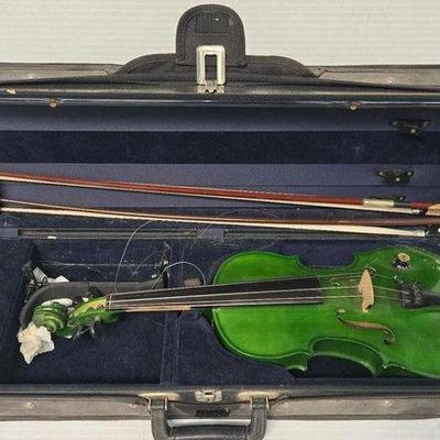 #2962 • Electric Acoustic Violin with Case

