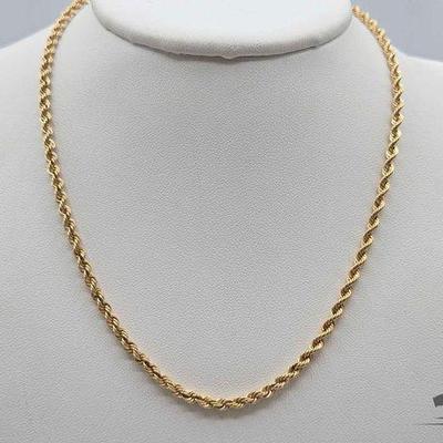 #506 • 14k Gold Twist Chain, 12.7g
