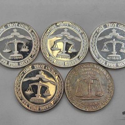 #1104 • (5) .999 1983 Parliament Shield Coins, 1oz
