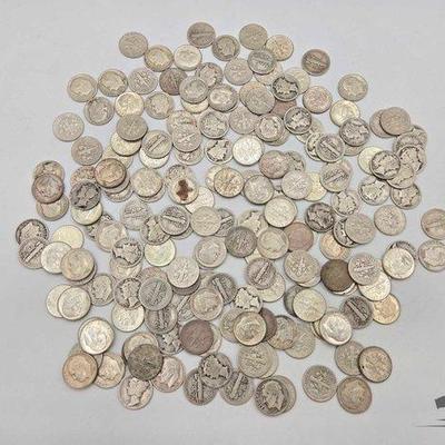 #1552 • Pre 1964 Mercury & Roosevelt Dimes, 462g
