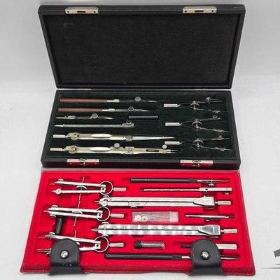 #1938 • (2) Drafting Instrument Sets
