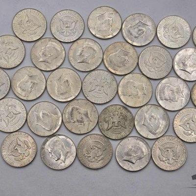 #1566 • (30) 1964 U.S. Kennedy Half Dollars, 373g
