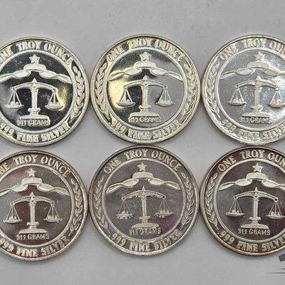#1102 • (6) .999 1983 Parliament Shield Coins, 1oz
