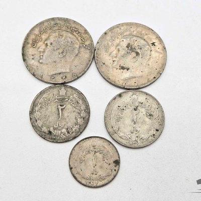 #1814 • (5) Foreign Currency Iranian Coins
