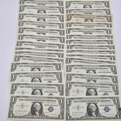 #1250 • (29) $1 Silver Certificates
