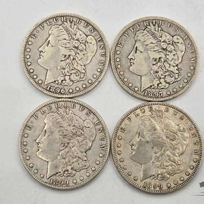 #1340 • (4) New Orleans Morgan Silver Dollars
