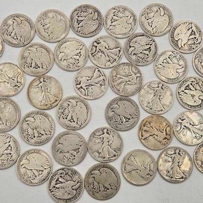#1562 • (39) Walking Liberty Half Dollars
