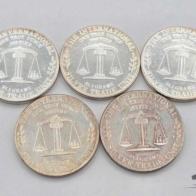 #1126 • (5) .999 1980 USS Constitution Coins, 1oz
