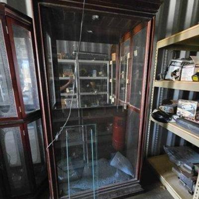 #13300 • Wooden and Glass Cabinet

