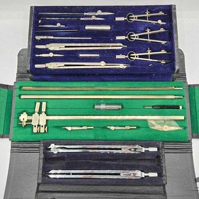 Sale Photo Thumbnail #355: #1940 • (3) Drafting Instrument Sets
