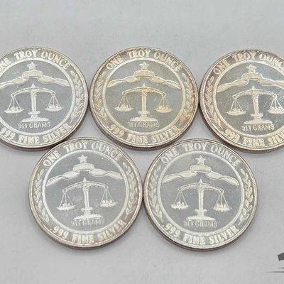 #1146 • (5) .999 1983 Parliament Shield Coins, 1oz
