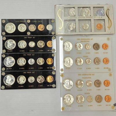 #1592 • (7) Pre 1964 Coin Proof Sets
