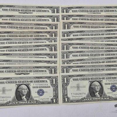#1256 • (20) $1 Silver Certificates
