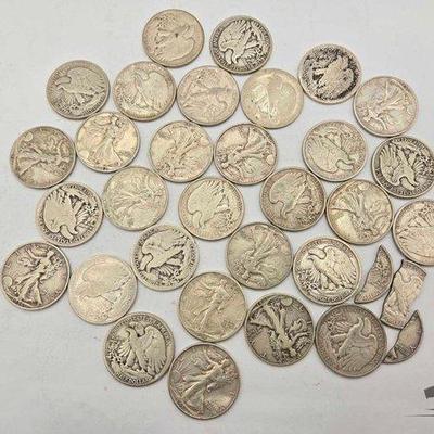 #1514 • (31) Liberty Walking Half Dollars, 378g
