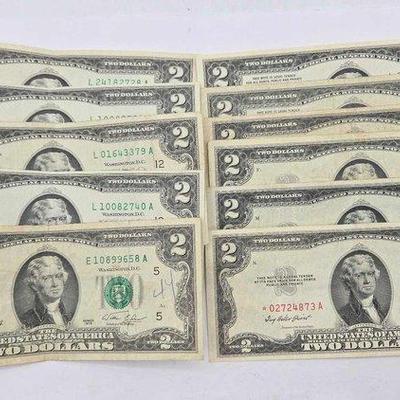#1241 • (11) $2 Bills
