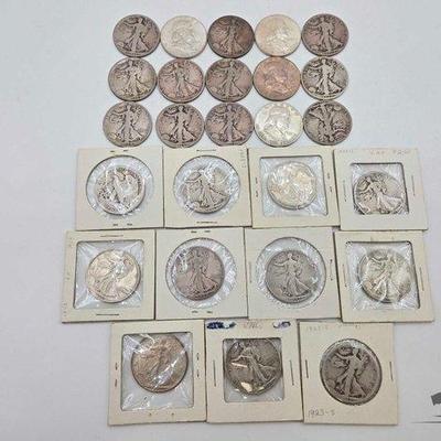 #1501 • (26) Pre 1964 Half Dollar Coins
