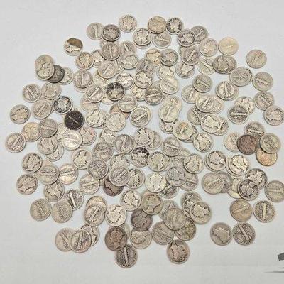 #1556 • Pre 1964 Mercury Dimes, 400g
