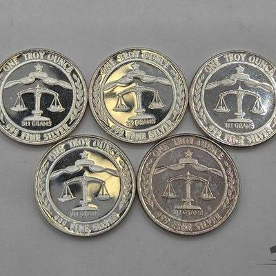 #1116 • (5) .999 1983 Parliament Shield Coins, 1oz
