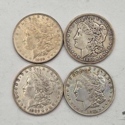 Sale Photo Thumbnail #244: #1377 • (4) Morgan Silver Dollars
