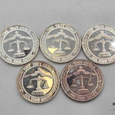 #1114 • (5) .999 1983 Parliament Shield Coins, 1oz

