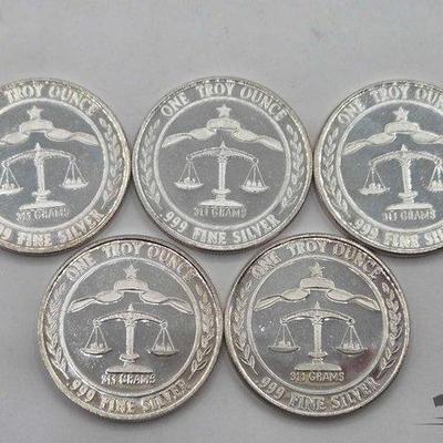 #1150 • (5) .999 1983 Parliament Shield Coins, 1oz
