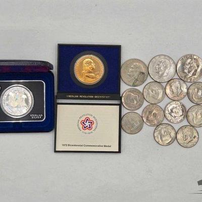#1728 • (1) Sterling Silver Medal & (17) U.S. Coins
