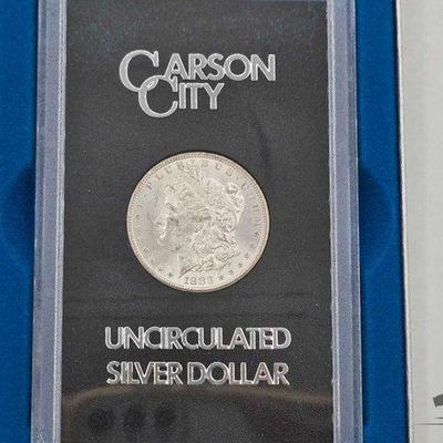 Sale Photo Thumbnail #206: #1302 • 1883 Carson City Morgan Silver Dollar
