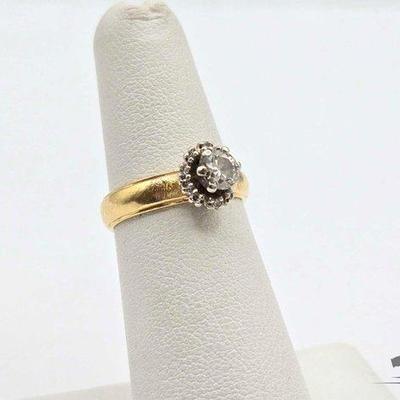 #400 • 18k Gold and Diamond Ring, 4.6g
