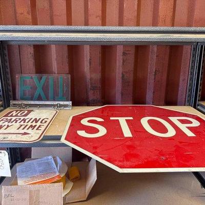 #6030 • Stop Sign, Exit Sign and No Parking Sign
