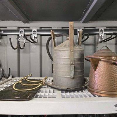 #10220 • Coat Hanger, Metal Pot and Pitcher
