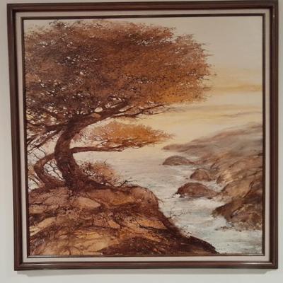 Amazing large vintage oil painting