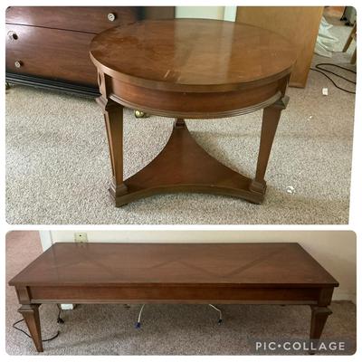 Vintage Bassett Furniture Wood Coffee & Side Tables