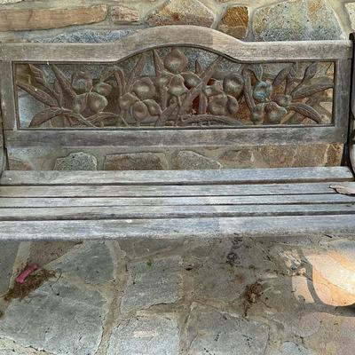 Outdoor Iron Framed Bench 