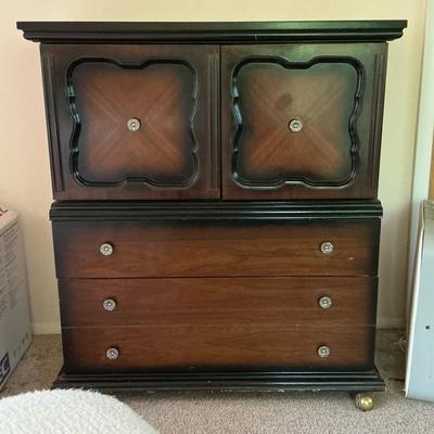 Vintage Dark Finish Chest of Drawers