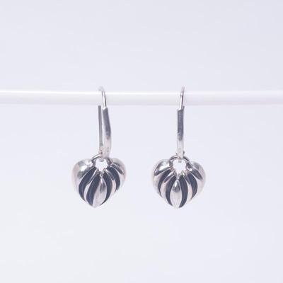 Sterling Silver Heart Dangle Earrings