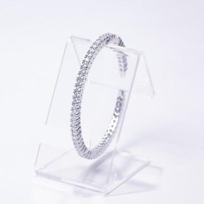 925 Sterling Silver Bracelet with CZ Accents