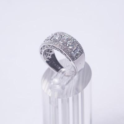 Tacori IV 925 Sterling Silver & CZ Ring Size 6.5