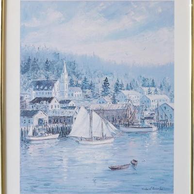 Framed Art Print of Maine by Richard C. Hasenfus