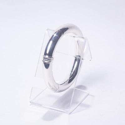 Milor Italy 950 Sterling Silver Hinged Bangle Bracelet