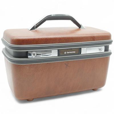 Vintage Samsonite Brown Silhouette Hard Train Case