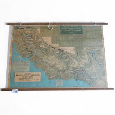 1949 California Water Developments Map by Lenoir