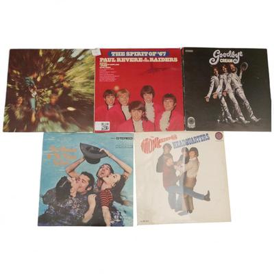 Five 12" Vinyl Records by 1960s–70s Bands