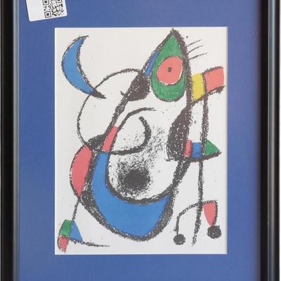 Joan Miró Lithograph XI: Mouse Admiring the Moon, 1975