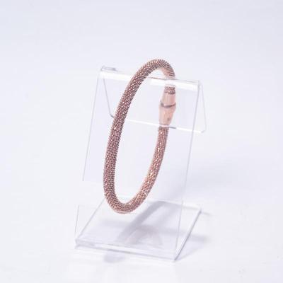 Milor Italy 925 Rose-Tone Mesh Bracelet