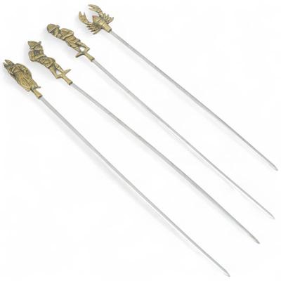 Lot Of 4 Turkish Figural Meat Skewers