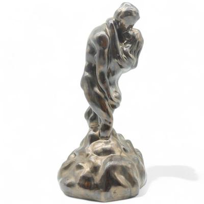 Mid-20th Century Ceramic Statue in Bronze Finish