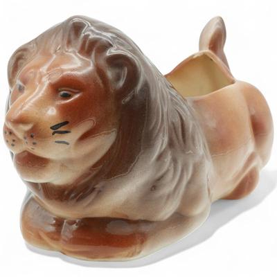 MCM Italian Ceramic Lion-Shaped Planter